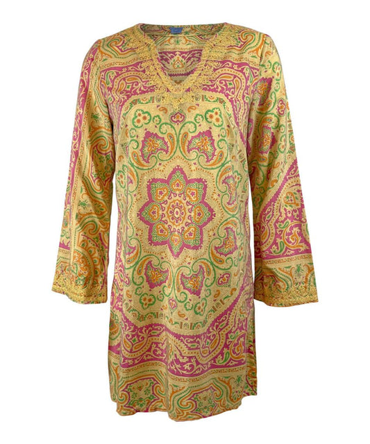 Paisly Embroidered Tunic Dress