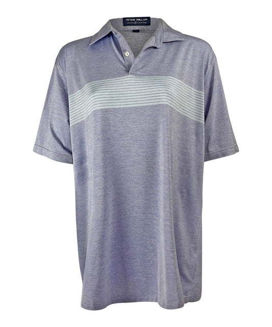 Crown Crafted Performance Fabric Striped Golf Shirt