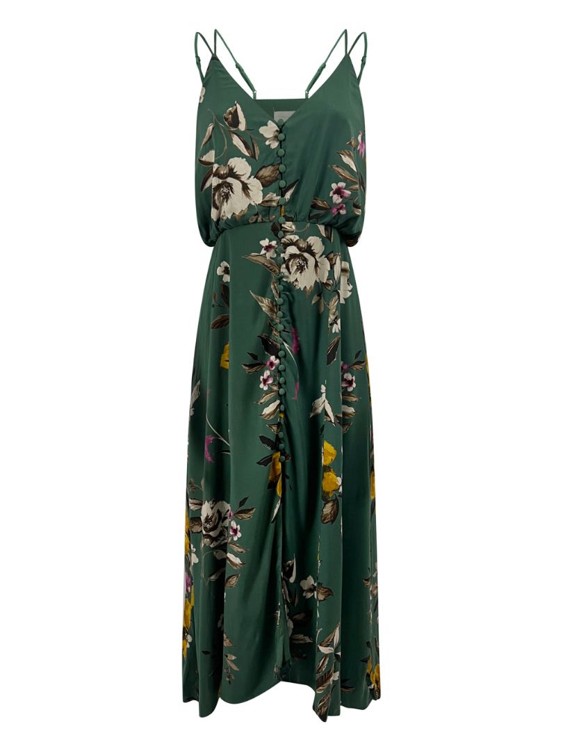 Lady Lava Green Floral Dress